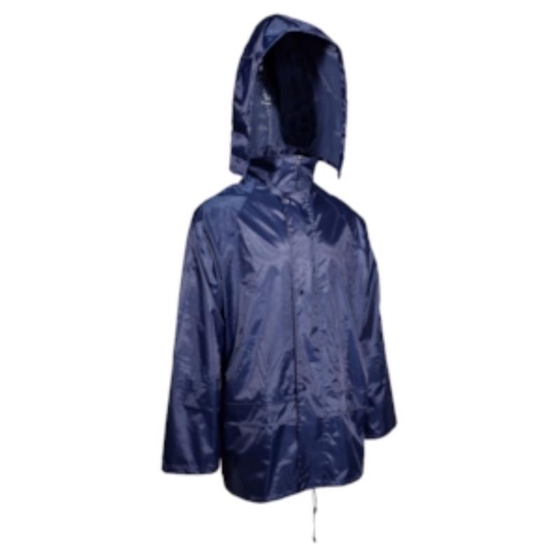 Chaqueta de lluvia Boss azul de PVC/poliéster, talla XL