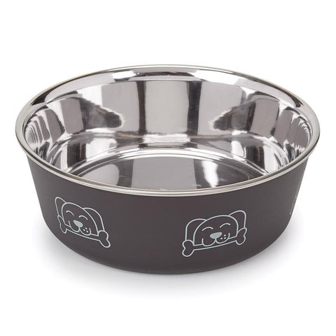 Proselect Espresso Stainless Steel 30 oz Pet Bowl For Dogs (Pack of 6)