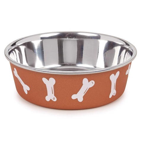 Proselect Copper Stainless Steel 30 oz Pet Bowl For Dogs (Pack of 6)