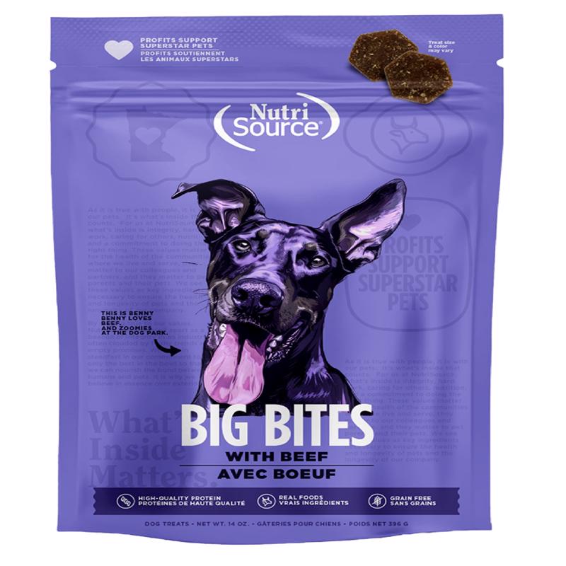 NutriSource Beef Treats For Dogs 14 oz 1 pk