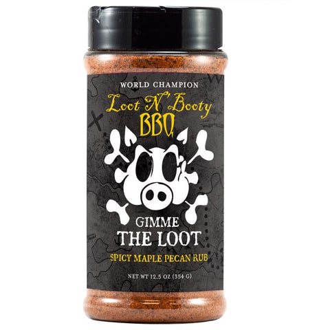 Loot N' Booty Gimme The Loot Spicy Maple Pecan BBQ Rub 12.5 oz