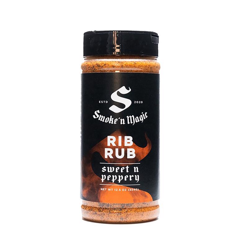 Smoke 'N Magic Sweet n Peppery Rub para costillas 12.5 oz