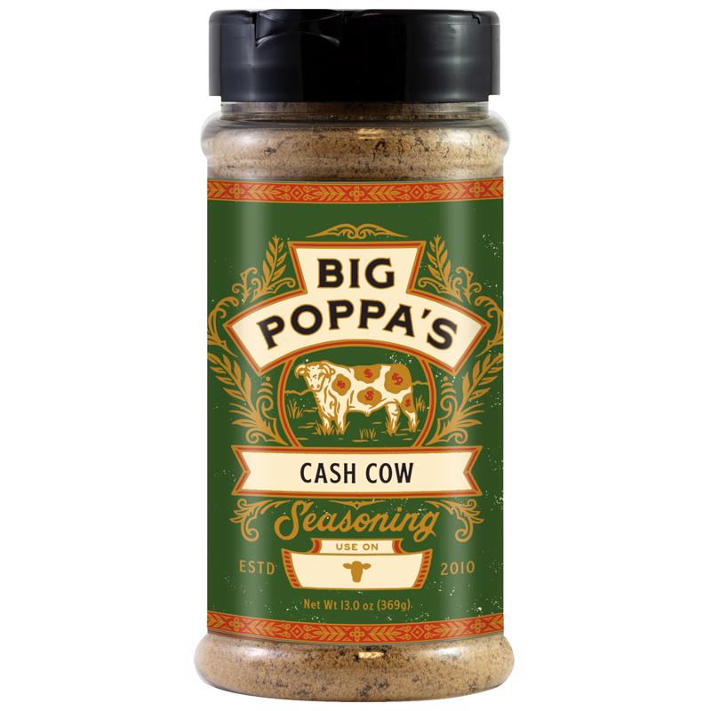Sazón para barbacoa Cash Cow de Big Poppa, 13 oz