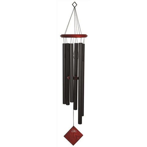 Woodstock Chimes Encore Collection Black Aluminum/Wood 37 in. Black Chimes of Earth Wind Chime