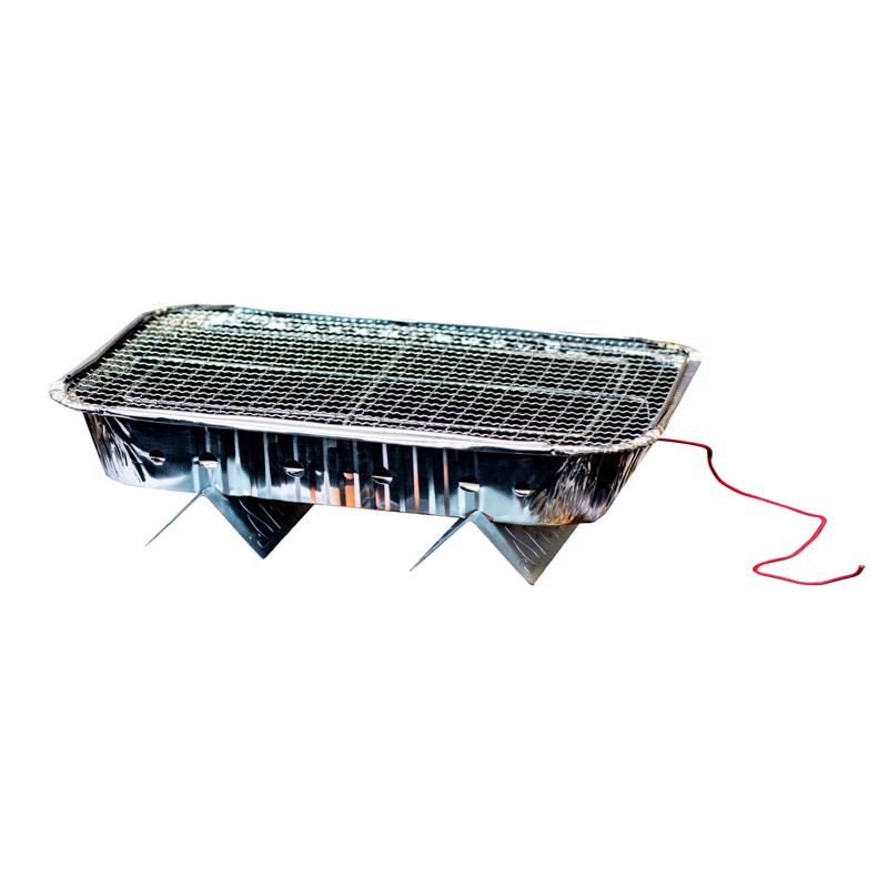 Pull Start Fire 13 in. Charcoal Disposable Grill Silver (Pack of 6)