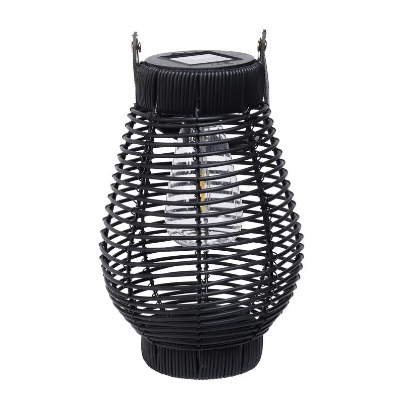 Exhart 14 in. Plastic Black Lantern