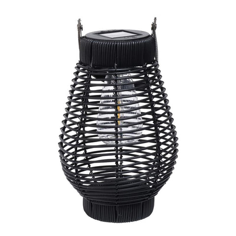 Exhart 14 in. Plastic Black Lantern