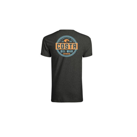 Costa L Short Sleeve Men's Crew Neck Dark Heather Prado Tee Shirt