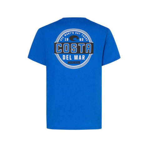 Costa L Short Sleeve Men's Crew Neck Royal Blue Prado Tee Shirt