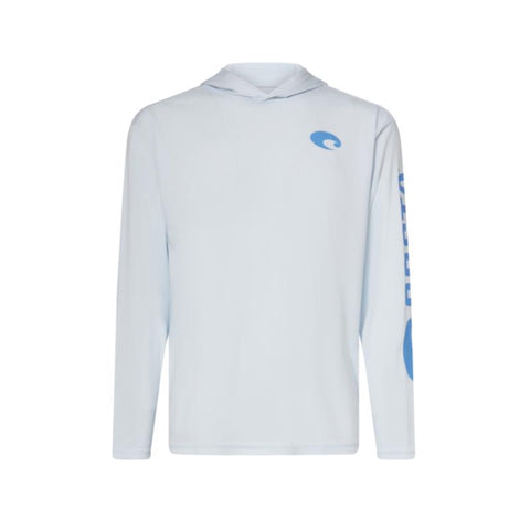 Costa XXL Long Sleeve Men's Hooded Arctic Blue Technical Hood Tee Shirt