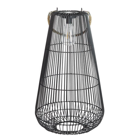 Exhart 21.5 in. Plastic Black Lantern