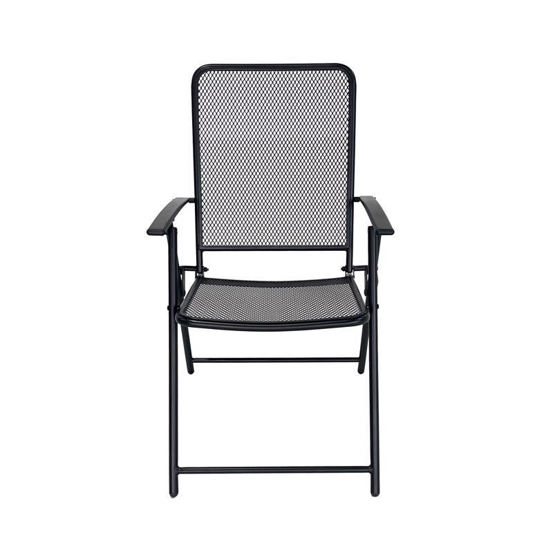 Living Accents 1-Position Black Folding Chair (Pack of 6)