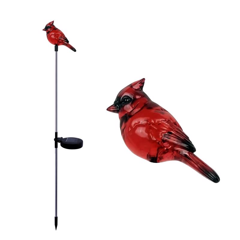 Alpine Multicolored Polyresin 32 in. H Cardinal Outdoor Garden Stake (Pack of 20)