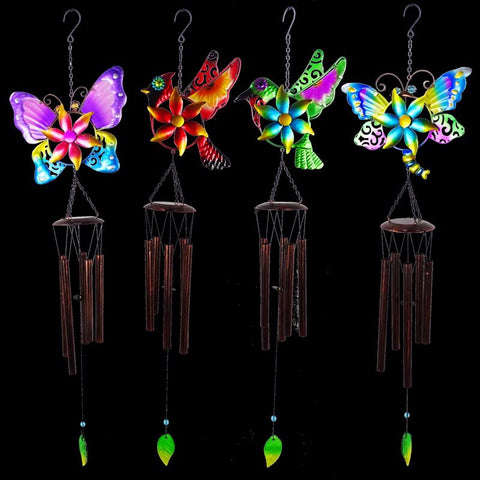 Alpine Multi-color Glass 38 in. Wind Chime (Pack of 12)