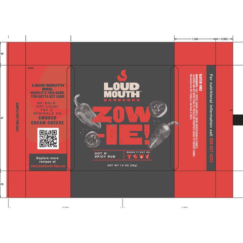 Loud Mouth Sample Pack ZOW-IE BBQ Seasoning 1 oz (Pack of 50)