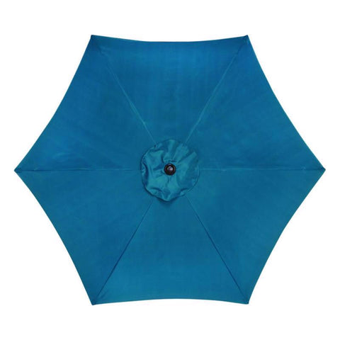 Living Accents 9 ft. Tiltable Teal Market Umbrella