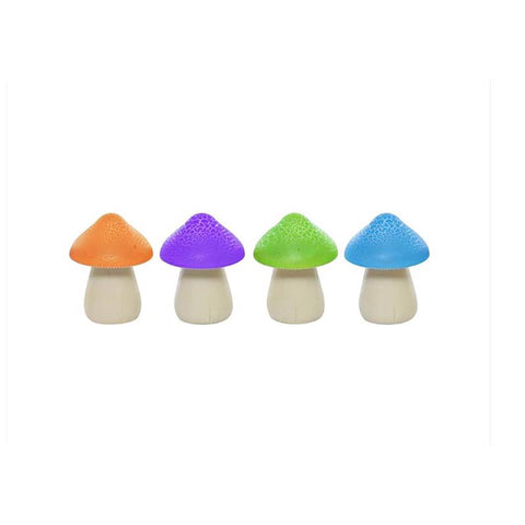 Alpine Multicolored Polyresin 6 in. H Mushroom Solar Statue (Pack of 4)