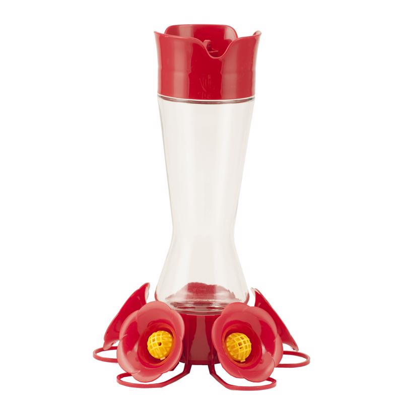 Perky-Pet Hummingbird 16 oz Plastic Bird Feeder 5 ports (Pack of 4)