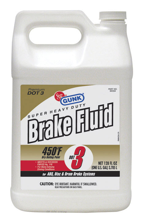 Gunk Premium DOT 3 Brake Fluid 128 oz (Pack of 4)