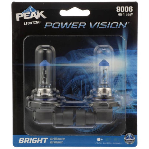 Peak Power Vision Halogen Forward Lighting Automotive Bulb 9006