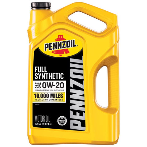 Pennzoil Full Synthetic 0W-20 Synthetic Motor Oil 5 qt 1 pk (Pack of 3)