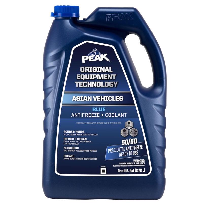 Refrigerante/anticongelante Peak Asian Blue 50/50, 1 gal (paquete de 6)