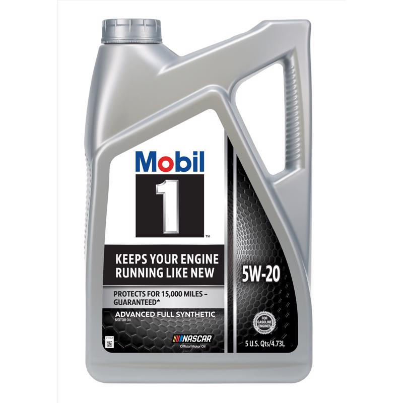 Mobil 1 5W-20 Gasoline Synthetic Motor Oil 5 qt (Pack of 3)