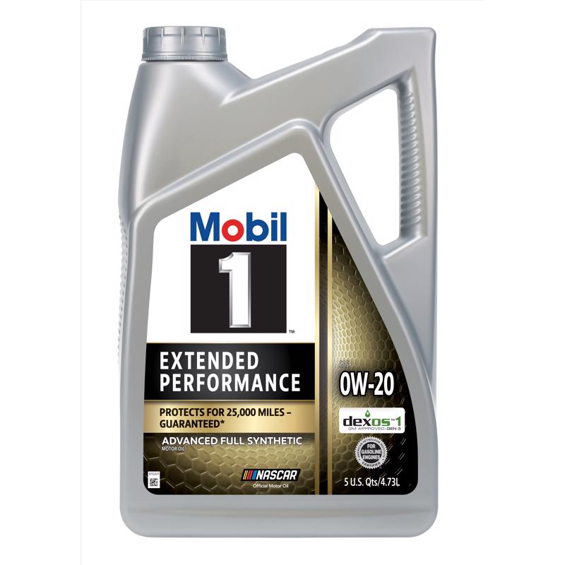 Aceite sintético para motor Mobil 1 Extended Performance 0W-20 para gasolina, 5 cuartos de galón (paquete de 3)