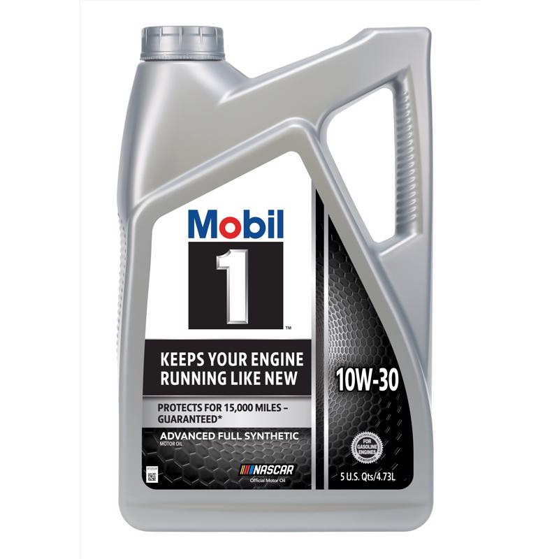 Aceite para motor a gasolina Mobil 1 10W-30, 5 cuartos de galón (paquete de 3)