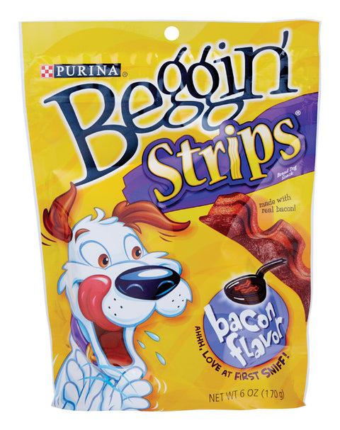 Purina Beggin Strips Bacon Treats For Dog 6 oz 1 pk (Pack of 6)