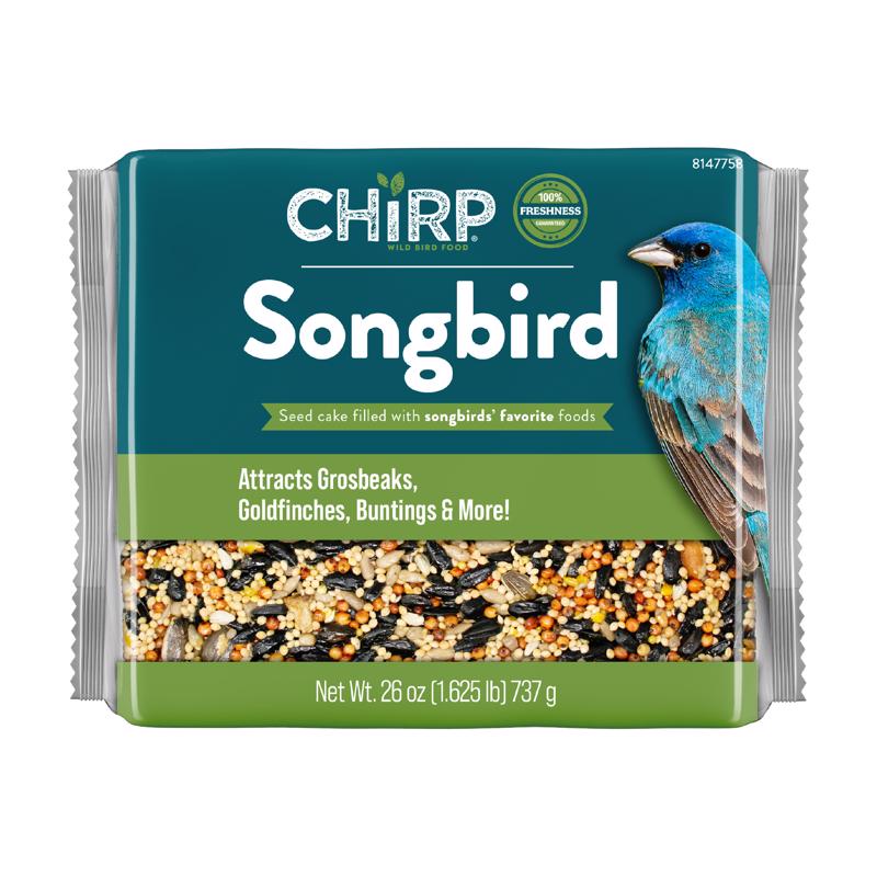 Chirp Songbird Wild Bird Seed Cake 26 oz (Pack of 6)