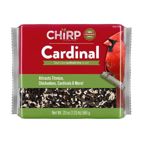 Chirp Cardinal Wild Bird Seed Cake 20 oz (Pack of 6)