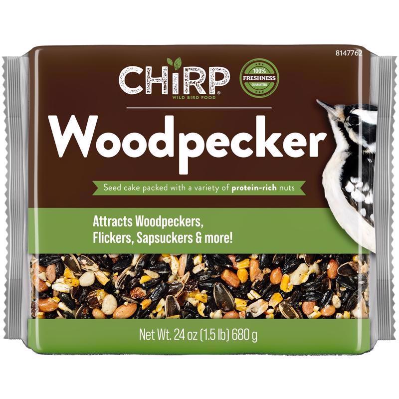 Chirp Woodpecker Wild Bird Seed Cake 24 oz (Pack of 6)
