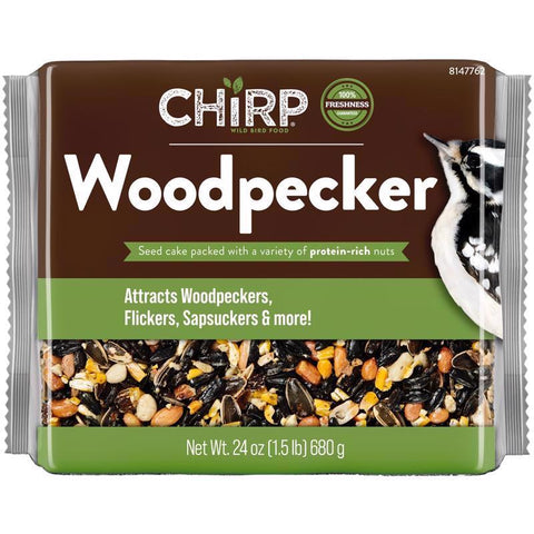 Chirp Woodpecker Wild Bird Seed Cake 24 oz (Pack of 6)