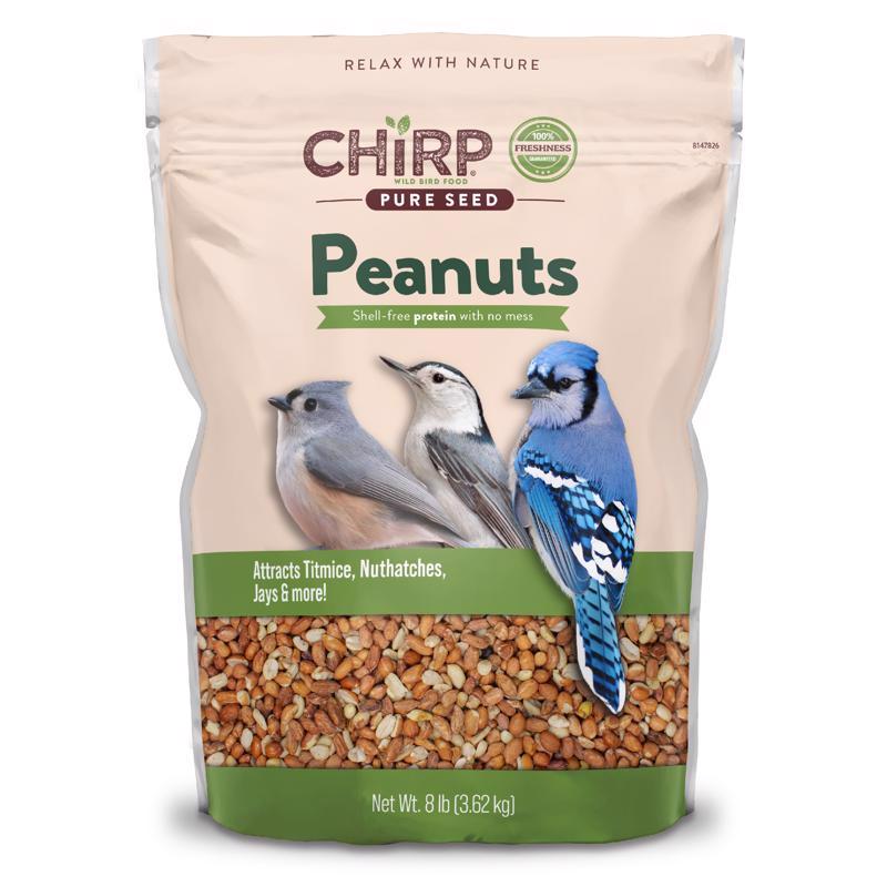 Chirp Pure Seed Peanuts Wild Bird Food 8 lb (Pack of 4)