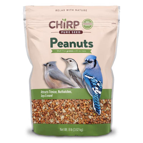 Chirp Pure Seed Peanuts Wild Bird Food 8 lb (Pack of 4)
