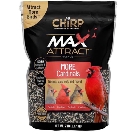 Chirp Max Attract Max Cardinal Wild Bird Food 7 lb (Pack of 4)