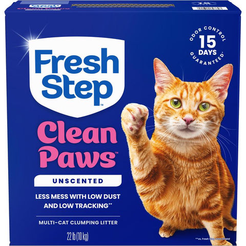 Fresh Step Clean Paws No Scent Cat Litter 22 lb
