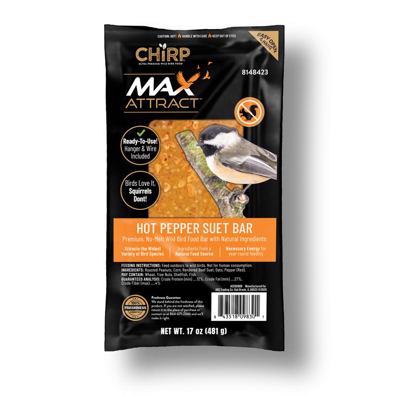 Chirp Max Attract Hot Pepper Suet 17 oz (Pack of 8)
