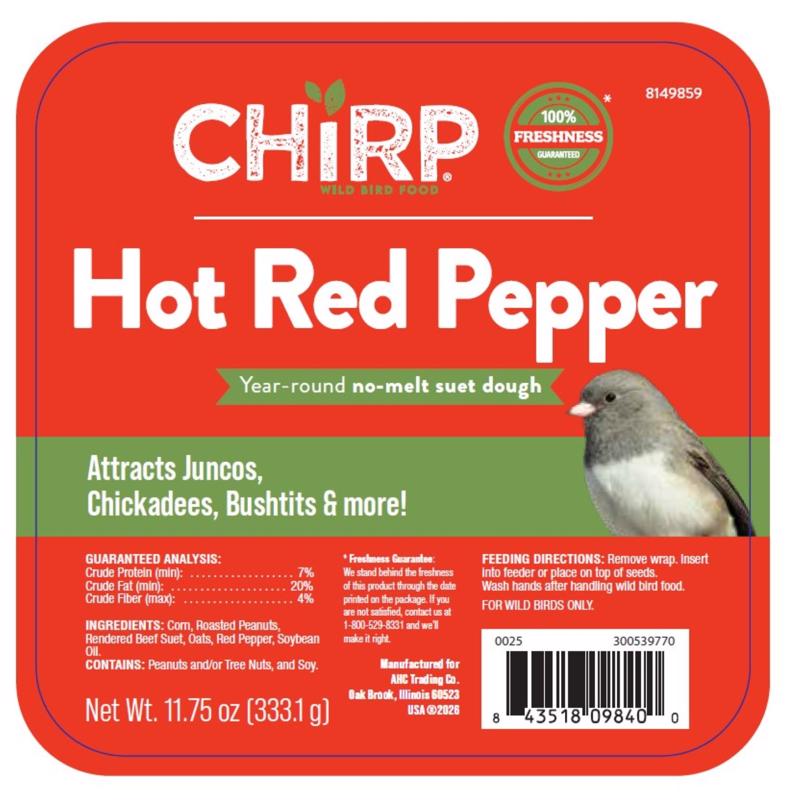 Chirp Sebo para pimentón picante sin derretir, pimentón picante 11.75 oz (Paquete de 12)