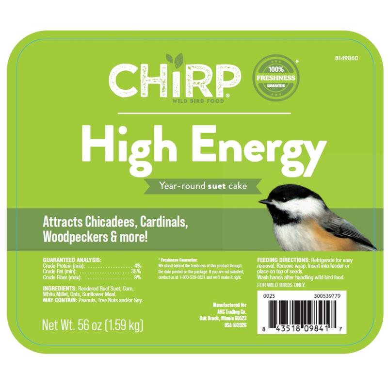 Sebo con semillas mixtas de alta energía Chirp 56 oz (paquete de 6)