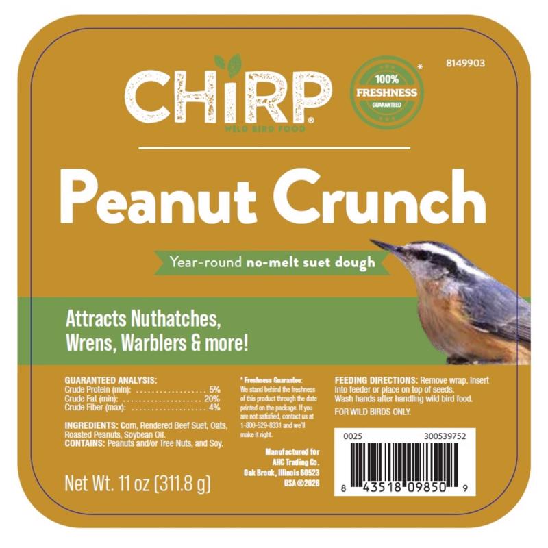 Chirp Sebo con cacahuetes y crujiente sin derretir 11 oz (Paquete de 12)