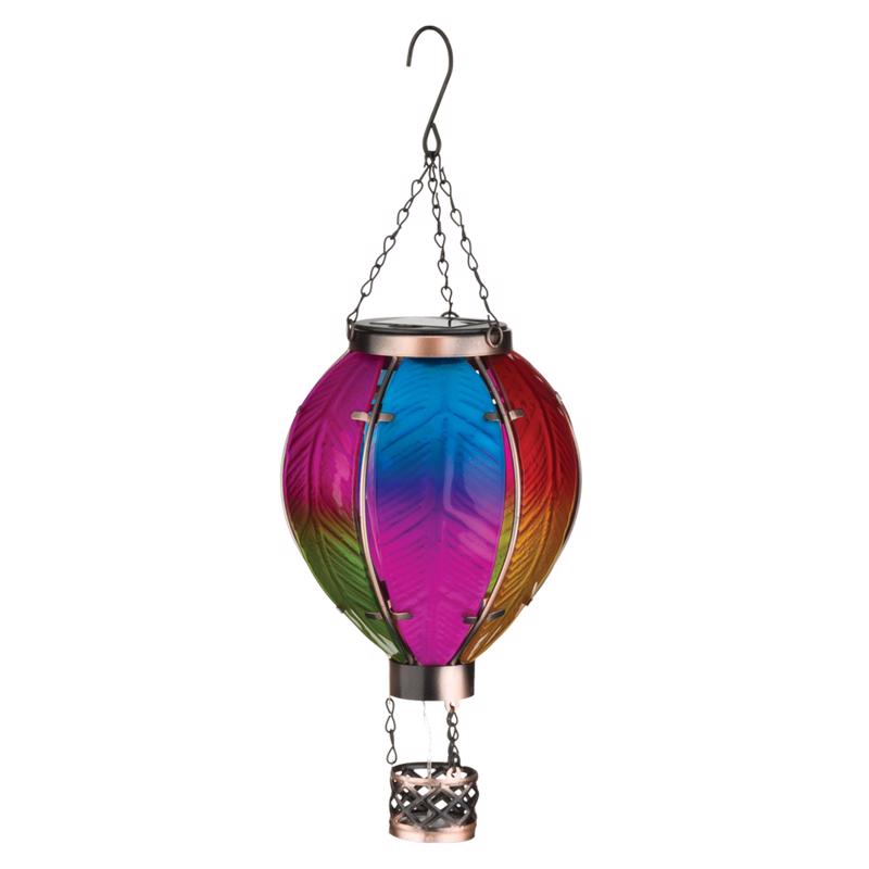Regal Art & Gift Multicolored Glass/Metal 15 in. H X 5 in. L Solar Air Balloon (Pack of 4)
