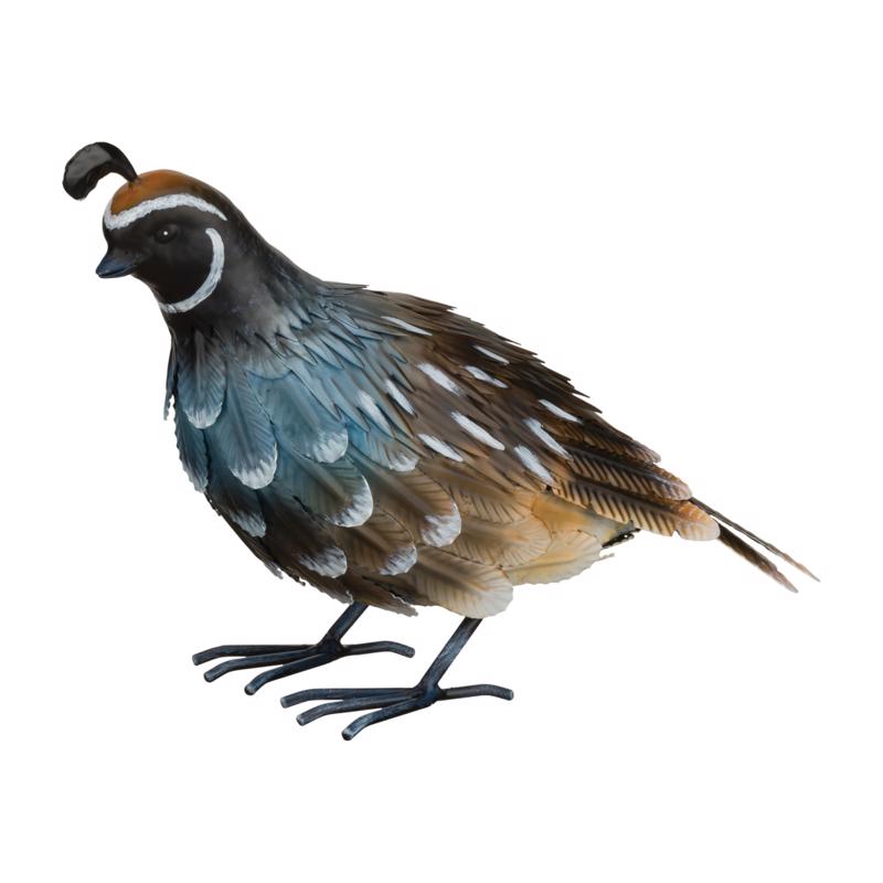 Regal Art & Gift Multicolored Metal 7.75 in. H X 11.25 in. L Quail Male Outdoor Decoration (Pack of 2)