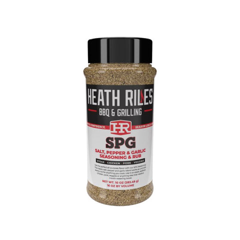 Heath Riles BBQ Salt Pepper Garlic Bar-B-Q Rub/Seasoning 16 oz