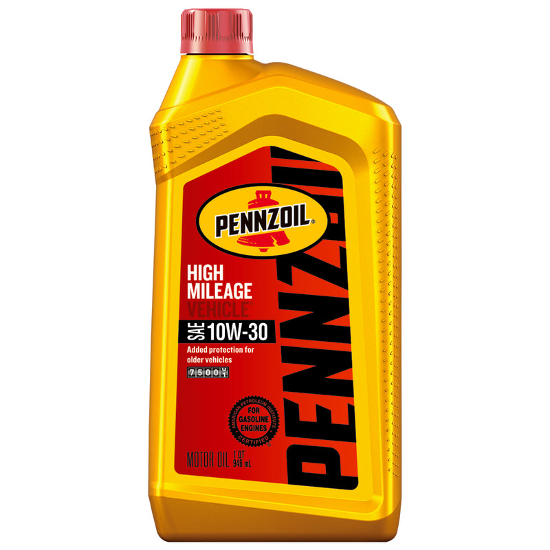 Pennzoil High Mileage 10W-30 4-Cycle High Mileage Motor Oil 1 qt 1 pk (Pack of 6)