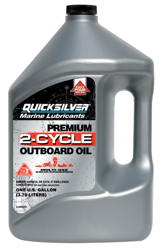 Quicksilver Marine Lubricants TC-W3 2-Cycle Outboard Motor Oil 1 gal 1 pk (Pack of 3)