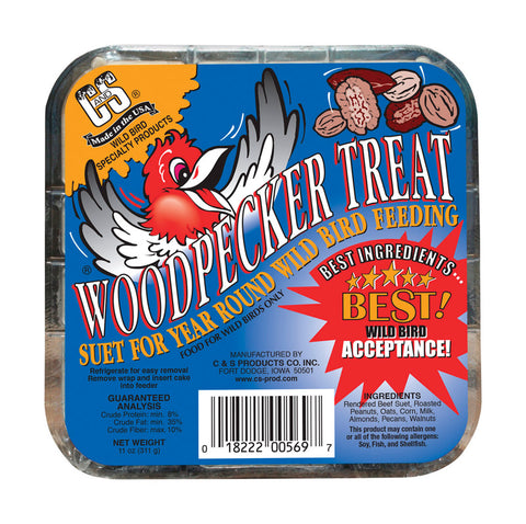 C&S Products Woodpecker Treat Wild Bird Food 11 oz (Pack of 12)