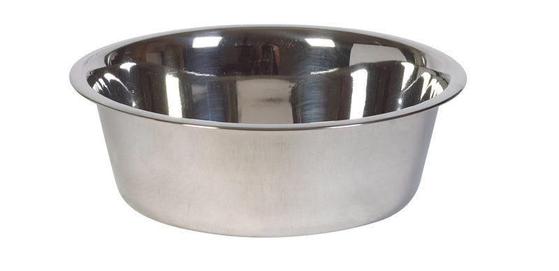 HiLo Silver Plain Stainless Steel 3 qt Pet Dish For Dogs