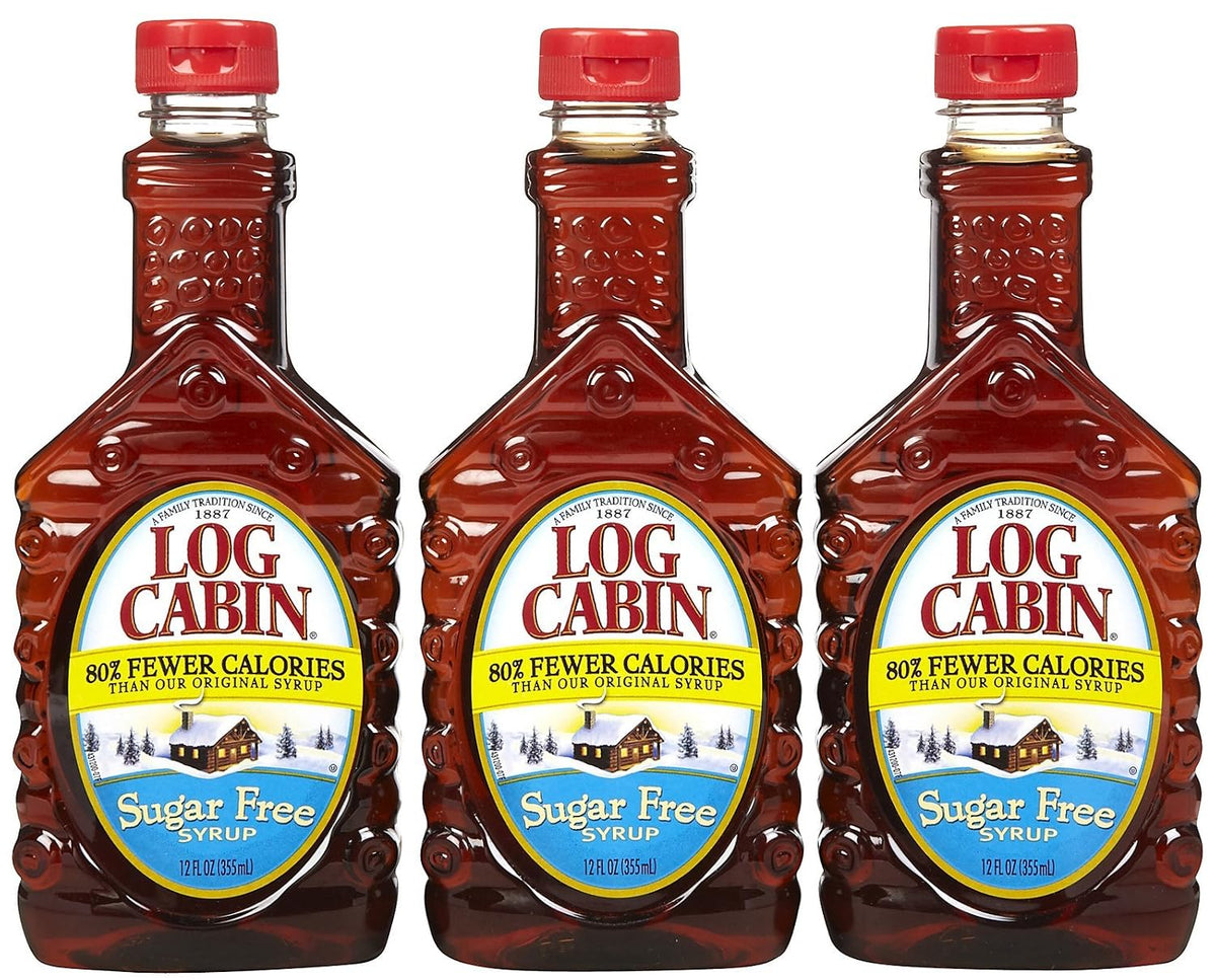 Log Cabin Sugar Free Syrup, 12 oz (3 Pack)